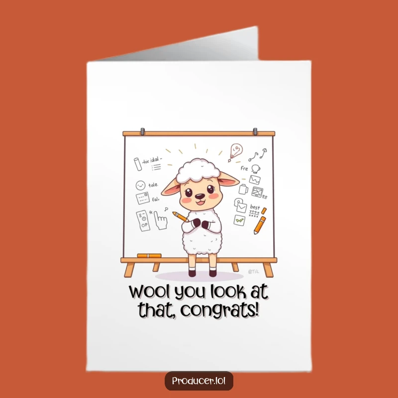 Free Printable Congrats Card: Sheep's Brilliant Concept, Hilarious Downloadable Greeting