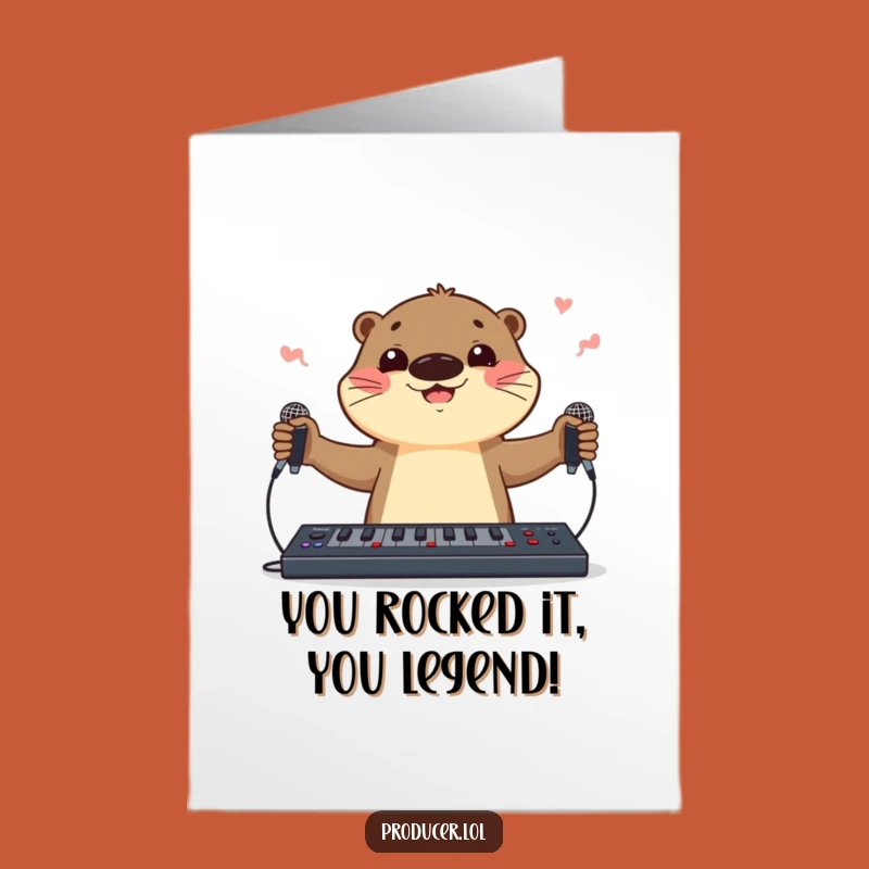 Free Printable Otter Congrats Card: Masterful Juggling to Celebrate Your Success