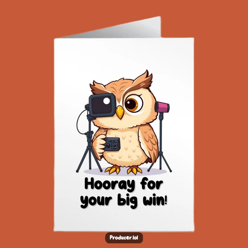 Free Printable Congrats Card: Giggling Owl Studio Footage - Funny Downloadable Gift!