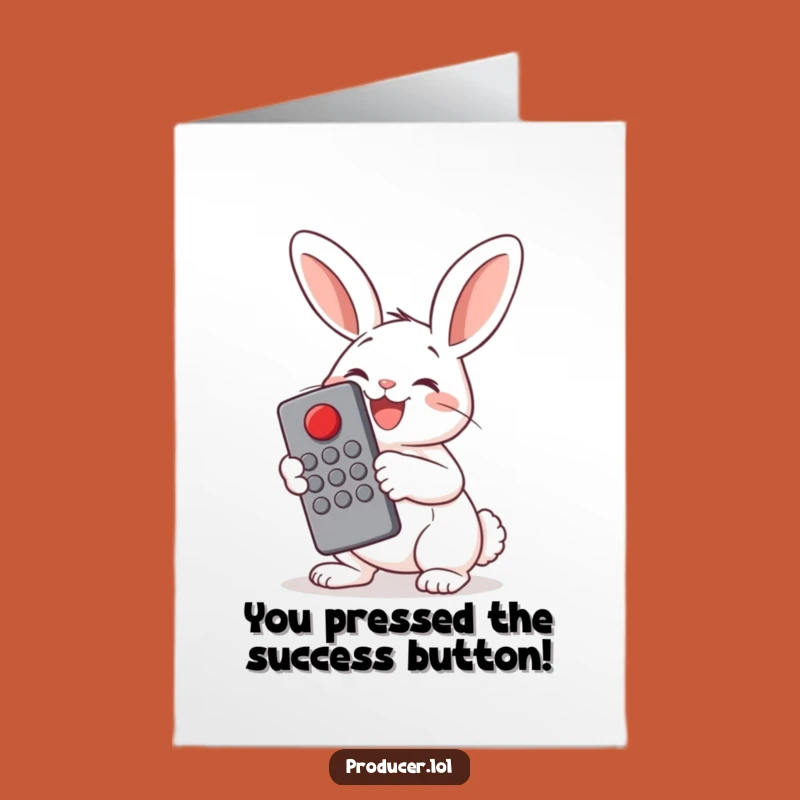 Free Printable Bunny Button Congrats Card: Exciting Downloadable for Big Wins