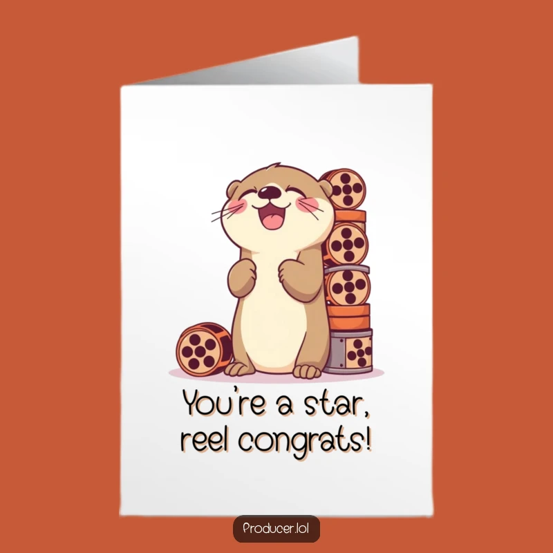 Free Printable Otter Congrats Card: Roll Out the Success!