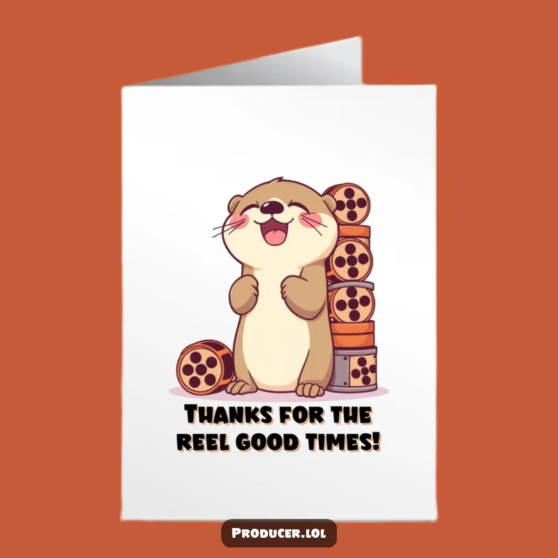 Free Printable Otter Thank You Card: Thanks a Reel Amount!