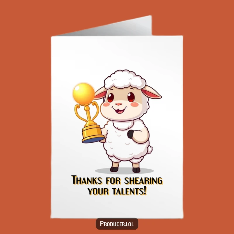 Free Printable Sheep Thank You Card: Awarding Gratitude with a Proud Smile