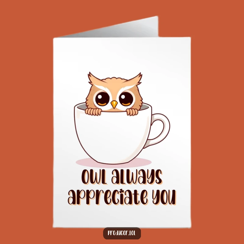 Free Printable Thank You Card: Owl Needs Coffee - Gratitude With A Caffeine Kick