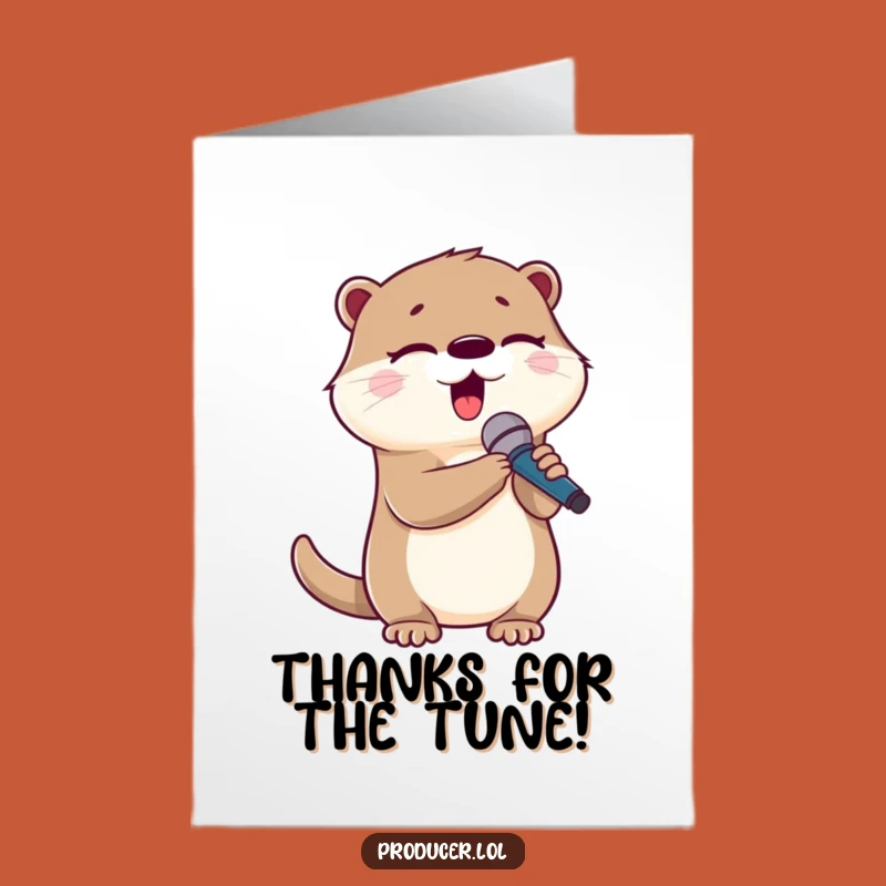 Free Printable Thank You Card: Otter's Sweet Song of Gratitude for Your Kindness