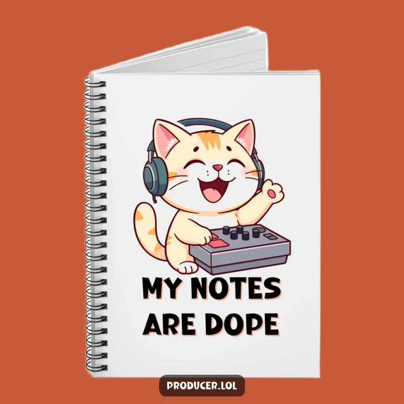 Funny Cat DJ Notebook - Lined Music Mixer Journal for Ideas