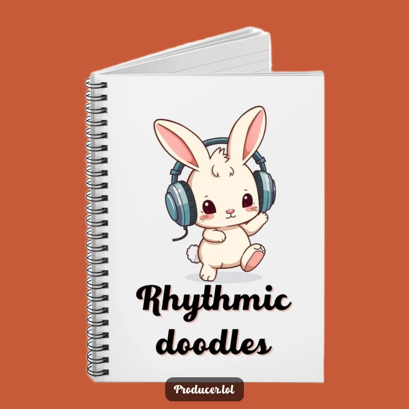 Funny Notebook: Bunny Headphones - Write Your Own Beat