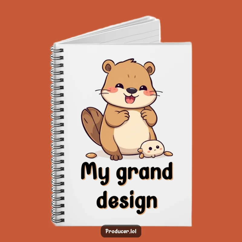 Funny Beaver Building Notebook: Joyful Animal Project Journal Gift