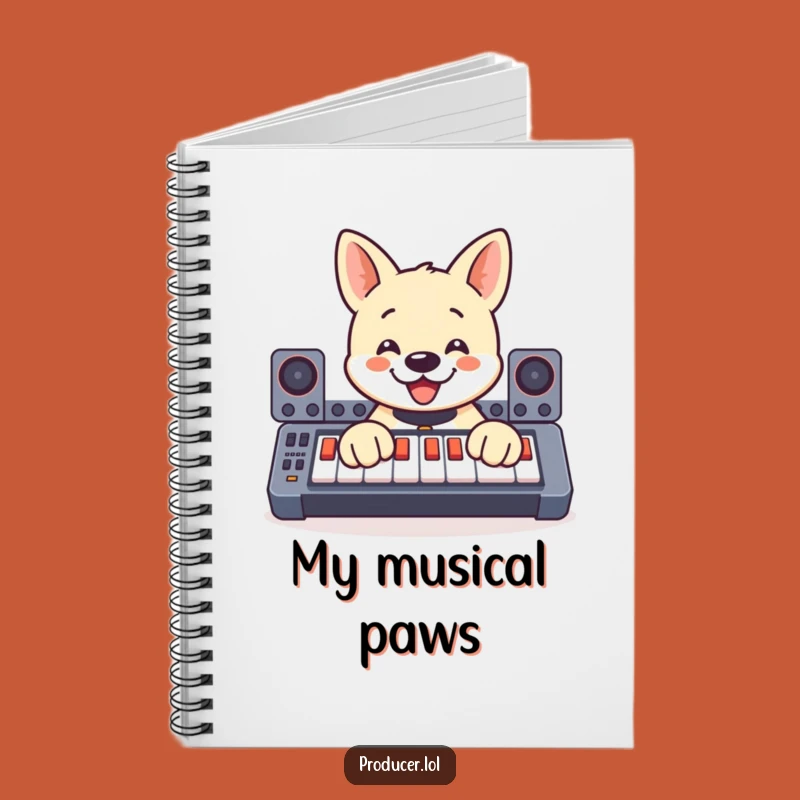 Funny Dog DJ Notebook: Journal Soundboard Paws - Creative Funny Gift!