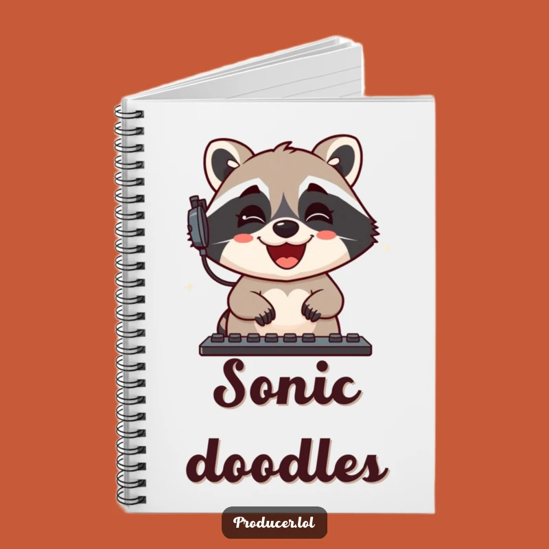 Funny Raccoon Sound Mixer Notebook: Audio Project Journal Gift