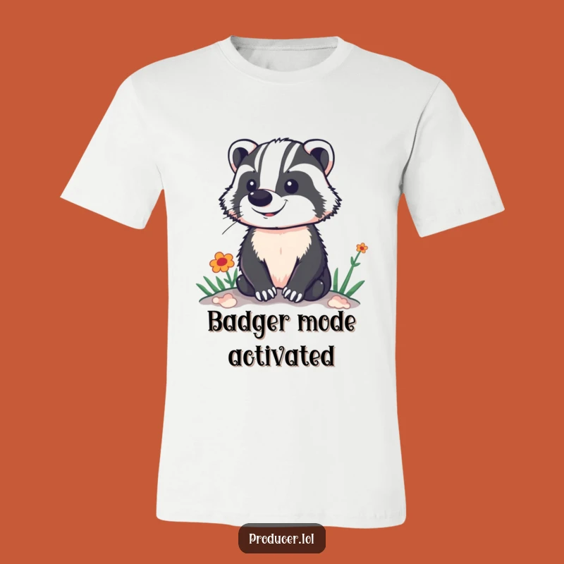 Funny Proud Badger T-Shirt: Vibrant Set View, Hilarious Apparel & Gift