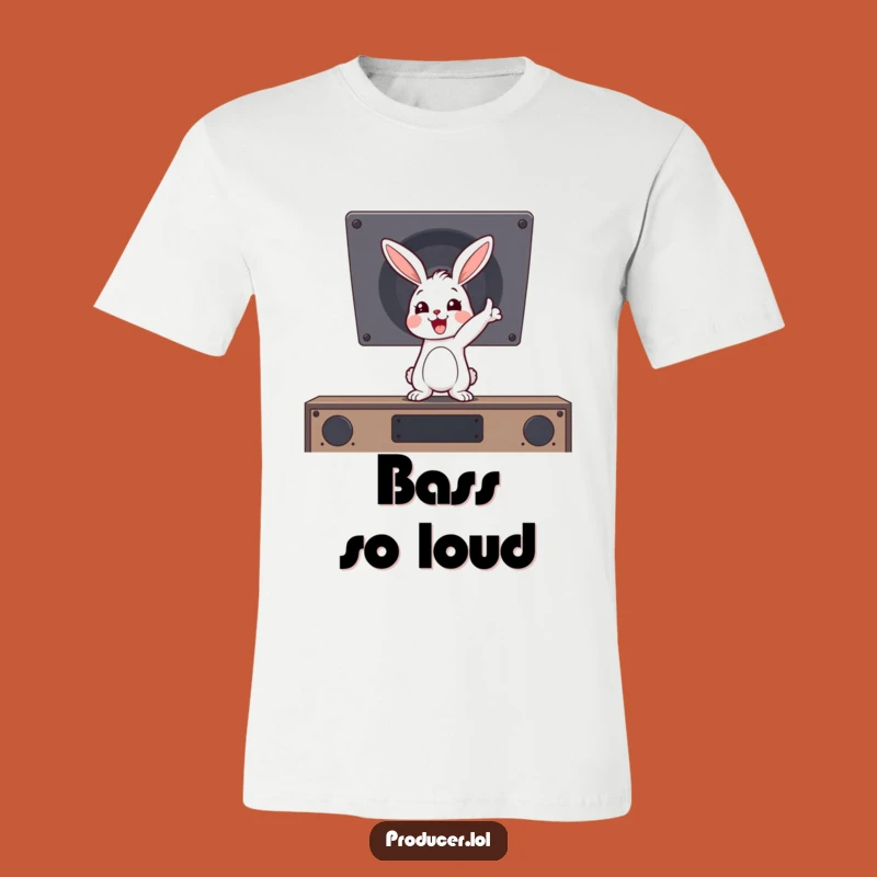 Funny Rabbit DJ T-Shirt, Enthusiastic Music Lover Tee, Awesome Funny Gift