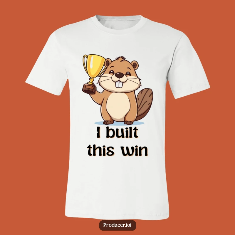 Funny Beaver Victory Tee: Hilarious Shirt for Champions and Achievers