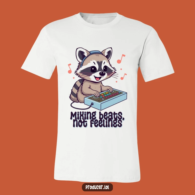 Funny Raccoon DJ T-Shirt: Hilarious Music Producer Tee for Sound Engineers & Raccoon Fans