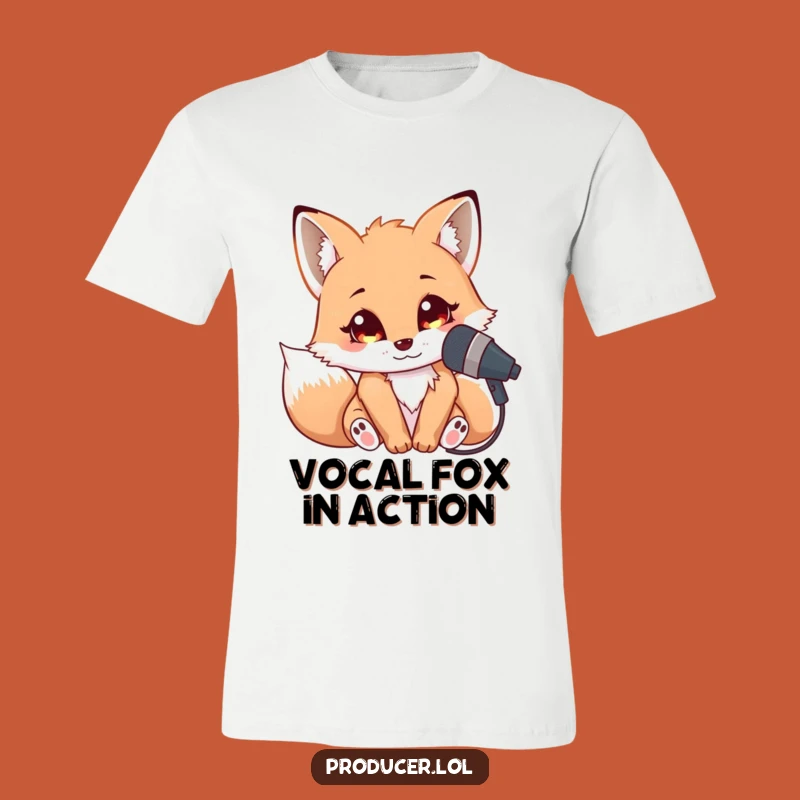 Funny Fox Singer T-Shirt: Hilarious Microphone Tee for Vocalists & Fox Lovers