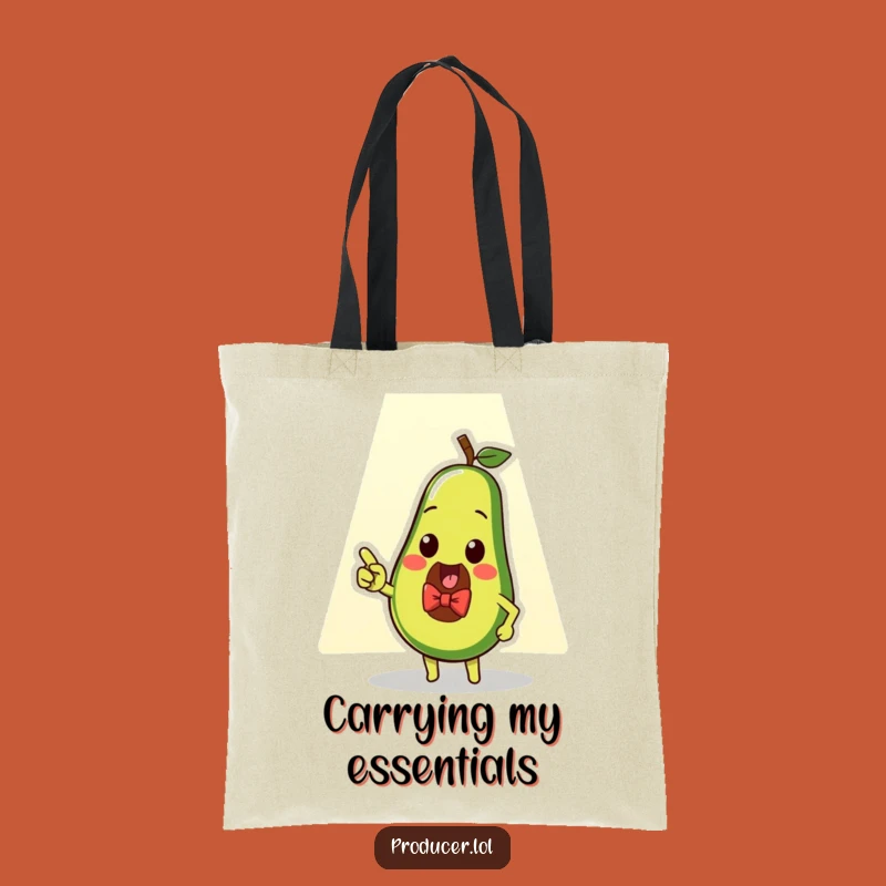 Funny Avocado Spotlight Tote Bag: Carry Your Dapper Style Out
