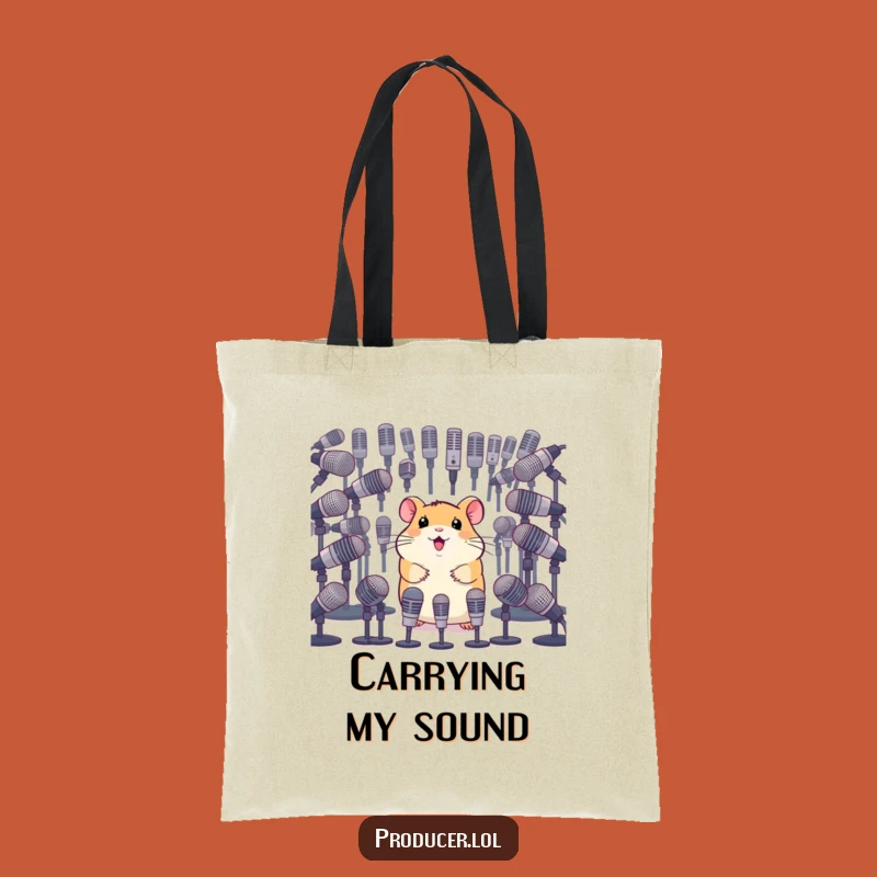 Funny Hamster Podcast Tote Bag: Rodent's Mic Survey - Useful Comedic Gift