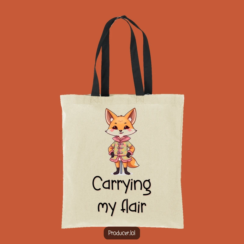 Funny Fox Tote Bag: Carry Your Style with This Hilarious Costume Design, Gift Idea