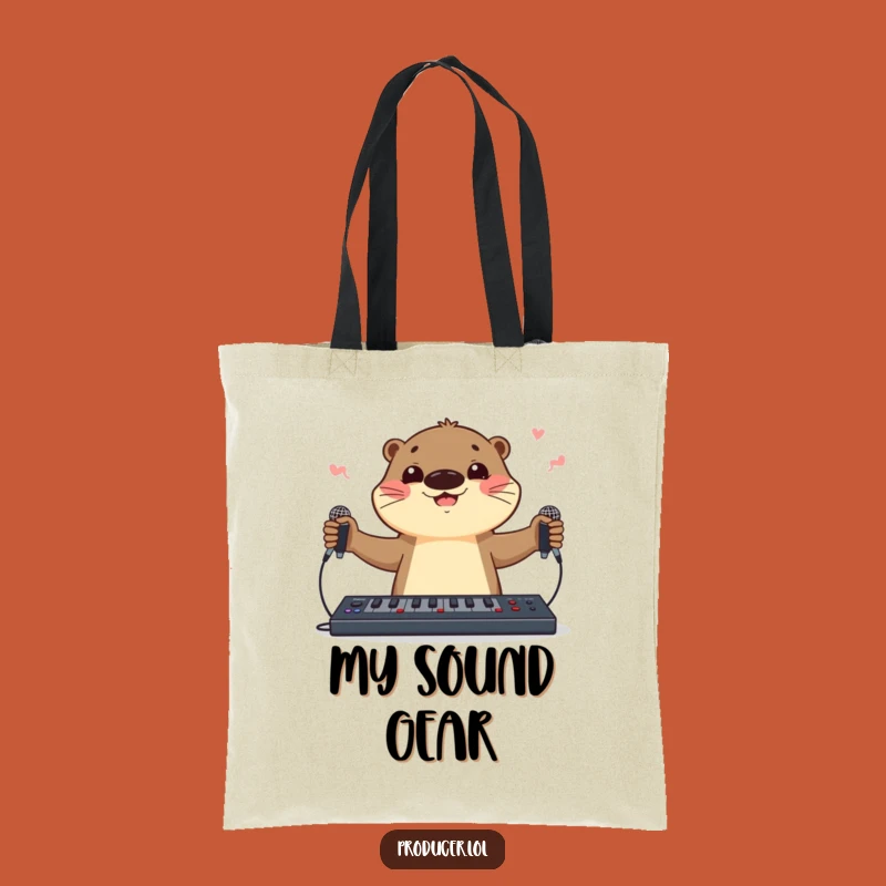 Funny Otter DJ Tote Bag: Carry Your Gear with Musical Style